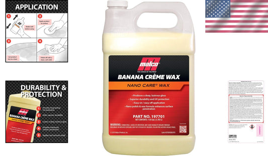 Nano Care Banana Creme Wax - Deep Gloss & UV Protection for Automotive & Marine