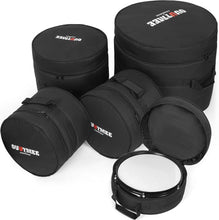Load image into Gallery viewer, Comprehensive 5-Piece Drum Bag Set with 10mm Padding for Ultimate Protection