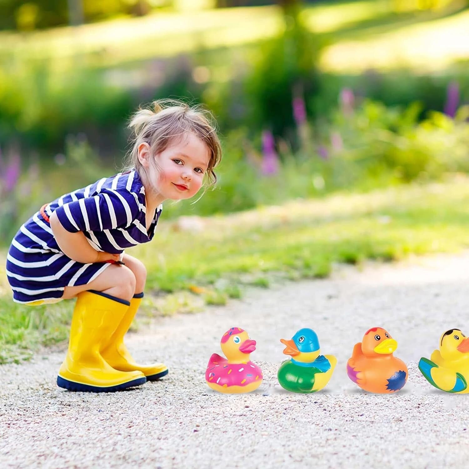 Assorted Rubber Ducks Bulk Pack of 100 - Perfect for Kids' Parties & Bath Time