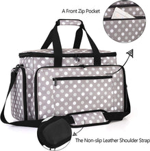 Load image into Gallery viewer, Heavy-Duty Gray Dots Travel Case for Sewing Machine with Removable Padding