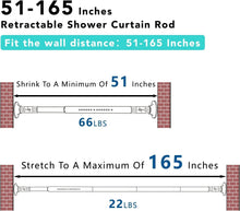 Load image into Gallery viewer, Multi-Purpose No-Drill Shower Tension Rod, 51-165 Inches - Safe for All Surfaces