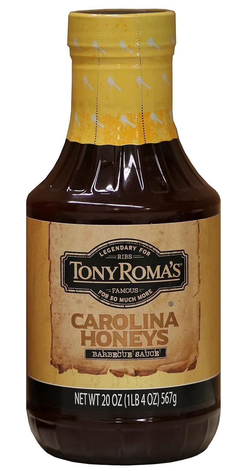 Versatile Honey BBQ Sauce - Carolina Style, 20 Ounce Bottles in Bulk for Cooking