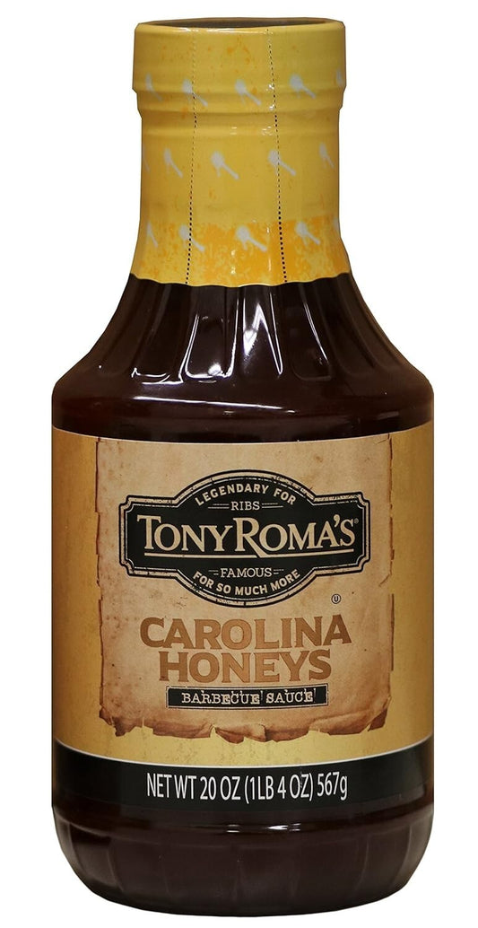 Versatile Honey BBQ Sauce - Carolina Style, 20 Ounce Bottles in Bulk for Cooking