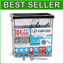 Load image into Gallery viewer, Rust Resistant 2 1/2 Inch Stainless Steel Deck Screws - Perfect for Outdoor Use