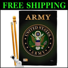 Load image into Gallery viewer, Elegant 28" x 40" Patriotic Veteran Garden Flag with Complete Mounting Kit