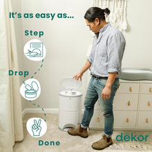 Load image into Gallery viewer, Sustainable 15L EKO Classic Diaper Pail - Cost-Effective &amp; Hands-Free Disposal