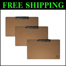 Load image into Gallery viewer, 3-Pack Legal Size 19x11 MDF Clipboards with Low-Profile Clip - Smooth Edges