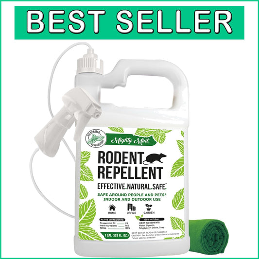 Gallon Peppermint Essential Oil Spray for Safe & Effective Rodent Control