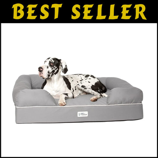 XXL Jumbo Memory Foam Dog Bed with Waterproof Liner - Perfect for Large Breeds