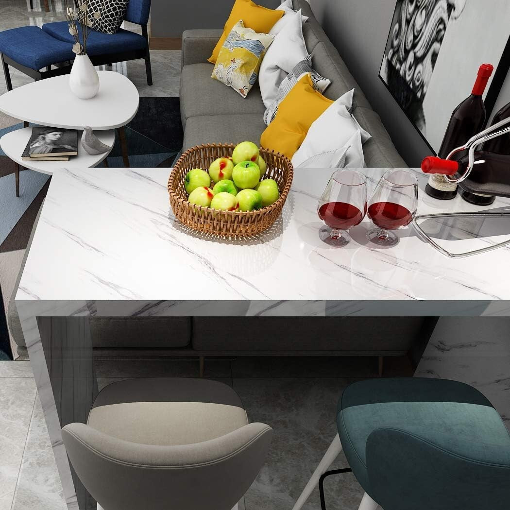 Self-Adhesive Glossy Marble Wallpaper for Kitchen Counter - Easy Renovation