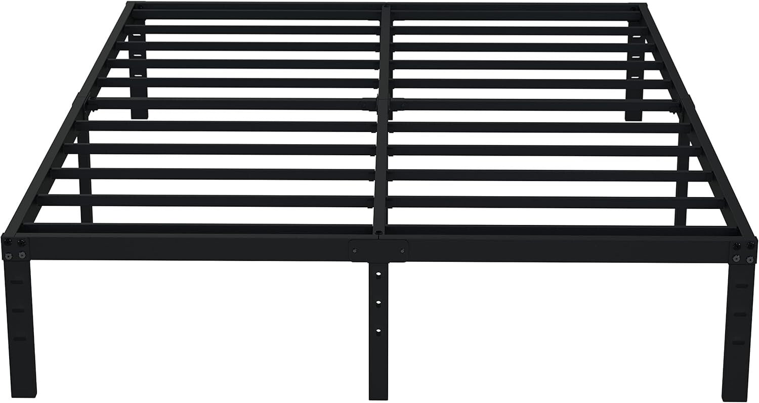 Metal King Bed Frame with 14-Inch Height - Fade Resistant, Squeak Resistant
