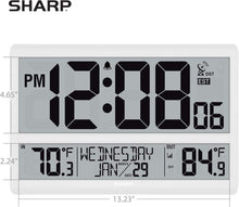 Load image into Gallery viewer, Wireless Outdoor Sensor &amp; Easy-Read Atomic Clock - Battery Powered, 4" Display