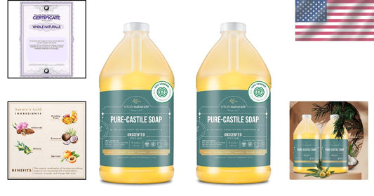 Concentrated 1 Gallon Unscented Castile Soap - Safe for Baby & All Skin Types