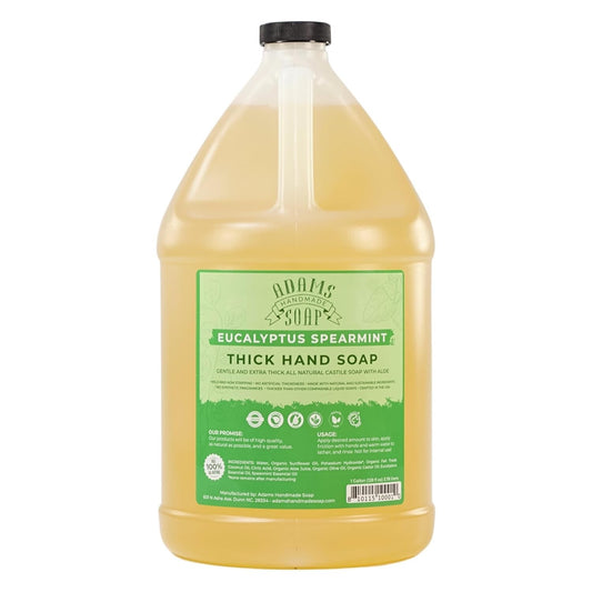 1 Gallon Organic Eucalyptus Spearmint Castile Hand Soap - Eco-Friendly Solution