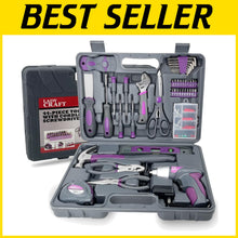 Load image into Gallery viewer, Elegant Pink 44-Piece Tool Set with Powerful Cordless Screwdriver - Gift-Ready