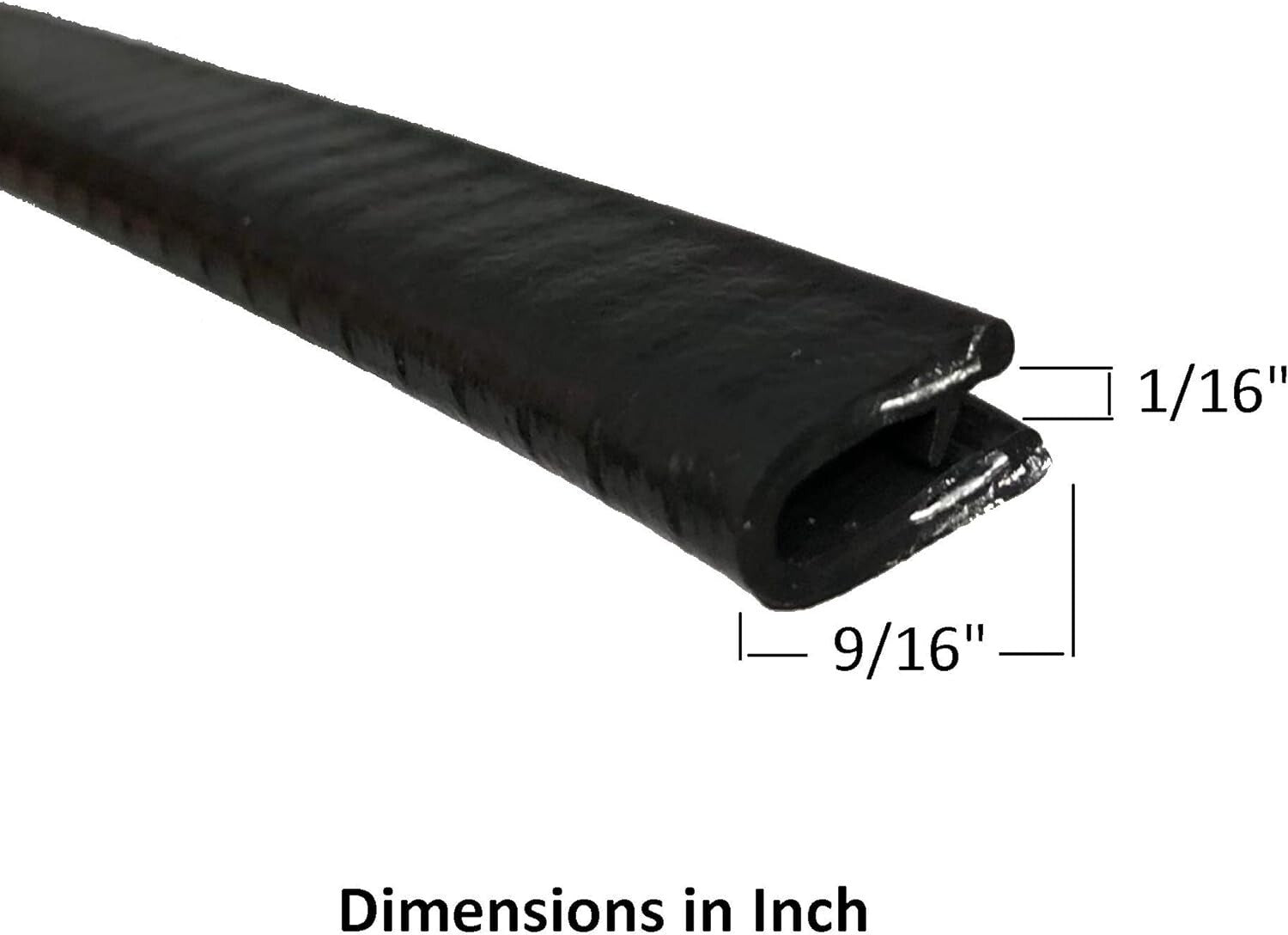 Flexible PVC Edge Trim – 25 Feet Black Protector for Sharp Edges, Easy Install
