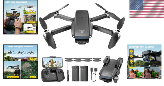 Foldable D20S Drone with 1080P Camera - Two Batteries, Easy One-Button Control