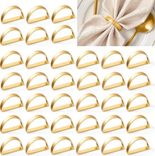 Load image into Gallery viewer, Elegant Gifting - 200 Matte Gold Napkin Rings in Luxe Packaging for Special Days