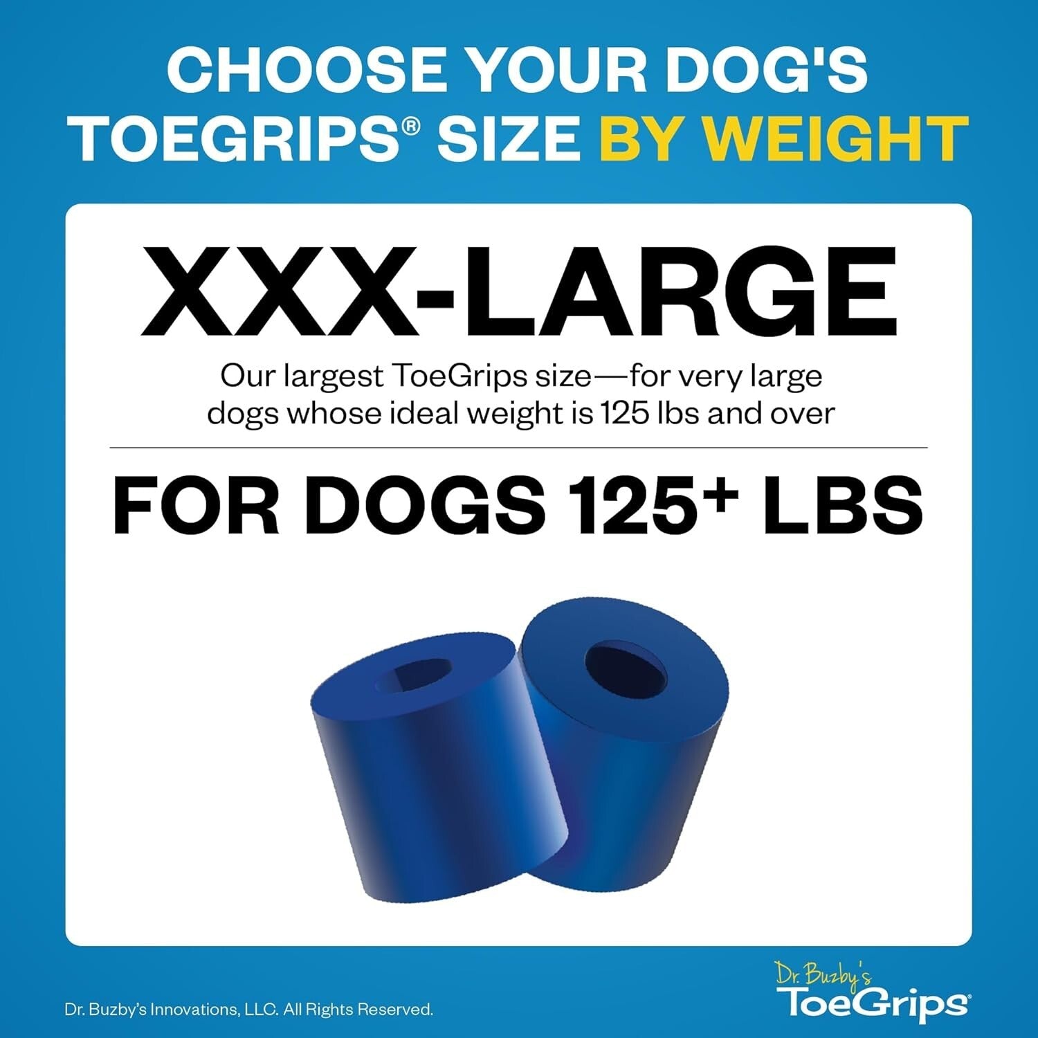 Instant Anti-Slip Grips for Senior Dogs - XXXLarge, 20 Durable Rubber Toe Covers