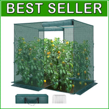 Load image into Gallery viewer, 4' x 8' Outdoor Plant Protection Cage with Zippered Access and Ground Staples