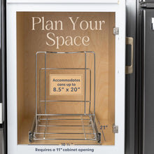 Load image into Gallery viewer, Chrome Finish Adjustable Trash Can Pull-Out Drawer for Enhanced Kitchen Space