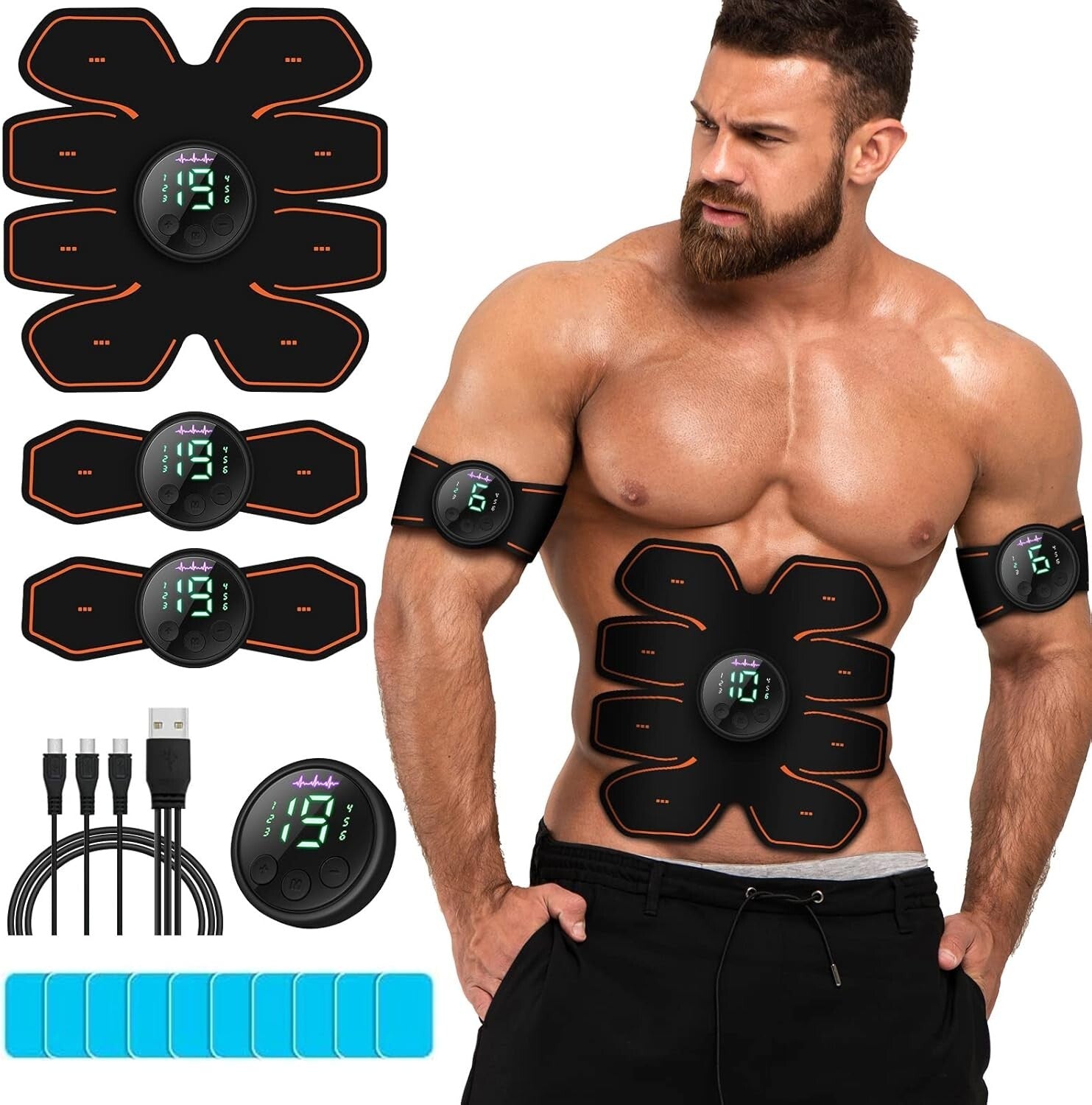 Ergonomic Abdominal Stimulator - Rechargeable & Lightweight Home Fitness Tool
