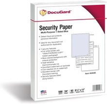 Load image into Gallery viewer, Environmentally Friendly Blue Security Paper - 500 Sheets, Perfect for Legal Use