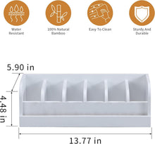 Load image into Gallery viewer, Portable 6-Compartment Bamboo Belt Rack - Stylish Organizer for Closet &amp; Drawer