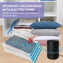 Load image into Gallery viewer, Durable 22 Vacuum Storage Bags with Powerful Electric Pump - Ideal for Moving