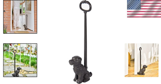 Functional Dog Design Cast Iron Door Stopper - Antique Style Home Accent