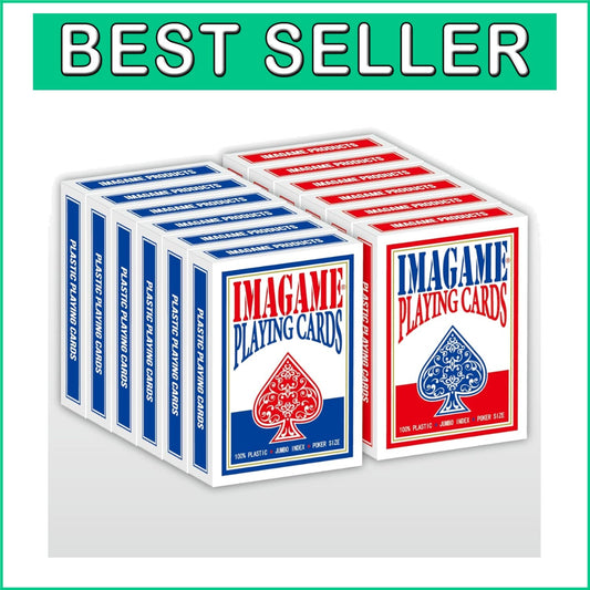 Elegant Plastic Playing Cards: Waterproof, Washable, 12 Decks Included