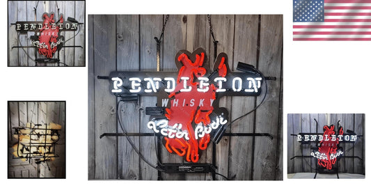 Antique Style Pendleton Whisky Neon Sign - Perfect for Pub & Cafe Ambiance