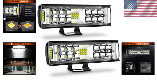 7-Inch LED Light Bar - 5500LM Waterproof Spotlights for Off-Road Adventures