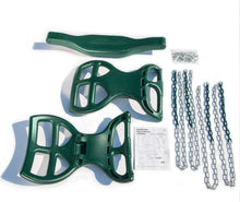 Load image into Gallery viewer, Heavy Duty Dual Glider Swing for Kids with Coated Chains - Green, 150 lbs