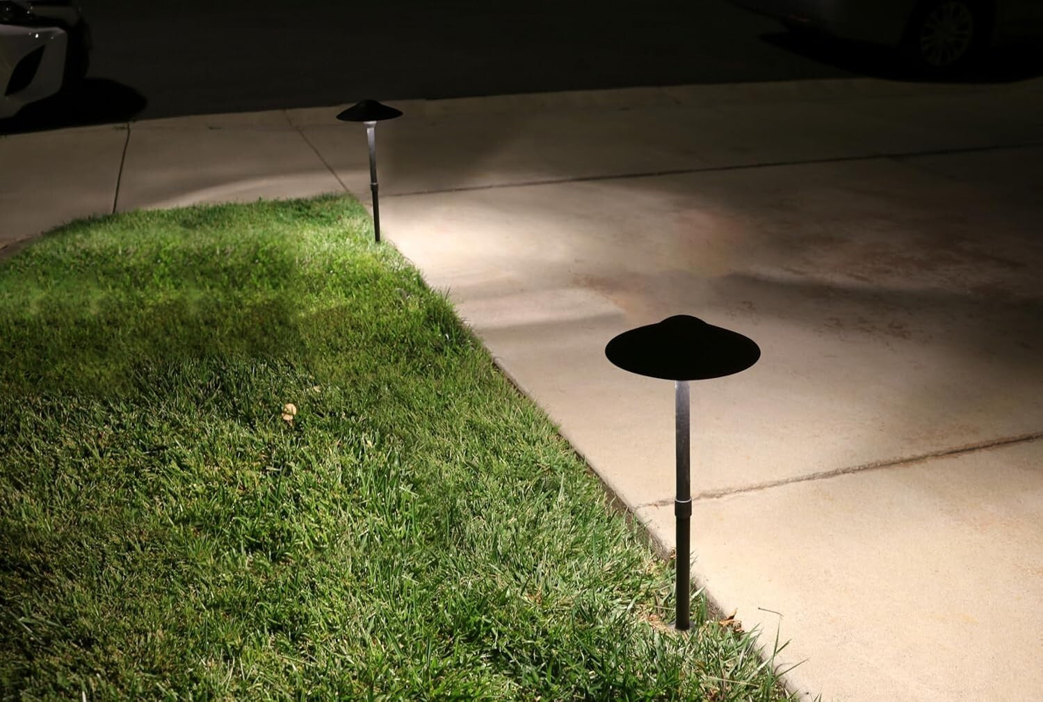 Elegant 12V LED Pathway Lights - Durable Waterproof Landscape Lighting 2-Pack