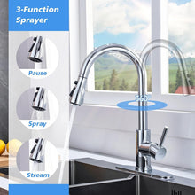 Load image into Gallery viewer, Versatile Kitchen Faucet with 360-Degree Swivel and 3-Function Pull-Down Sprayer