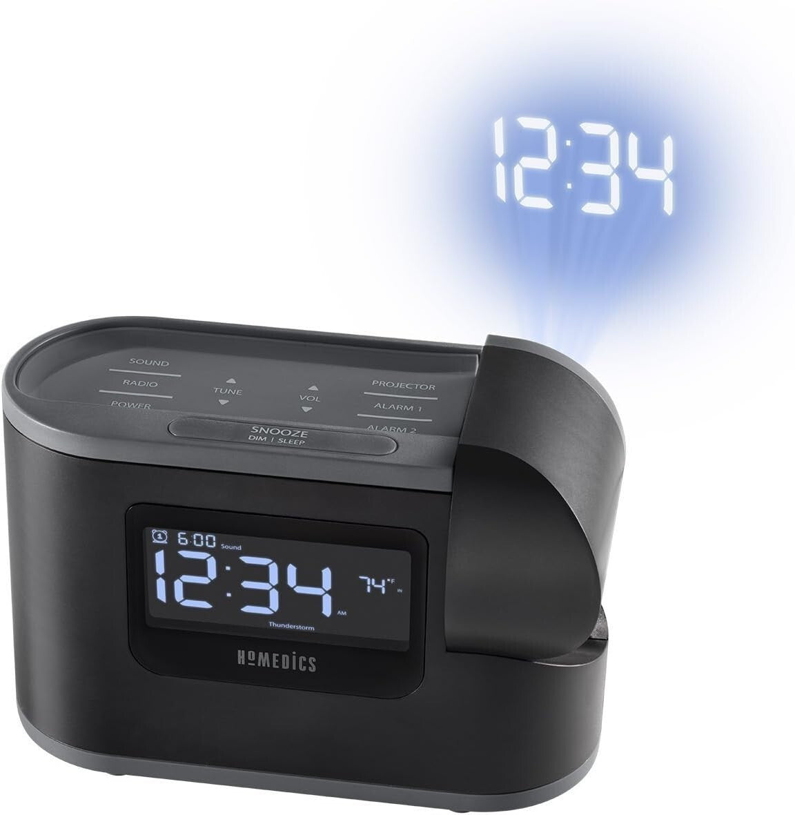 6-in-1 SoundSleep Recharged Alarm Clock & White Noise Machine for Peaceful Rest
