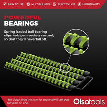 Load image into Gallery viewer, Space-Saving Socket Organizer Tray - 80 Socket Capacity with Spring-Loaded Clips