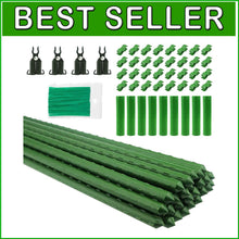 Load image into Gallery viewer, Durable 57" Plastic Coated Garden Trellis for Tomatoes and Climbing Vegetables