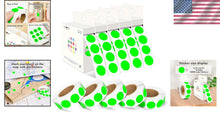 Load image into Gallery viewer, Revolutionary Adhesive Dot Labels - 10000 Fluorescent Green Stickers, 3/4 Inch