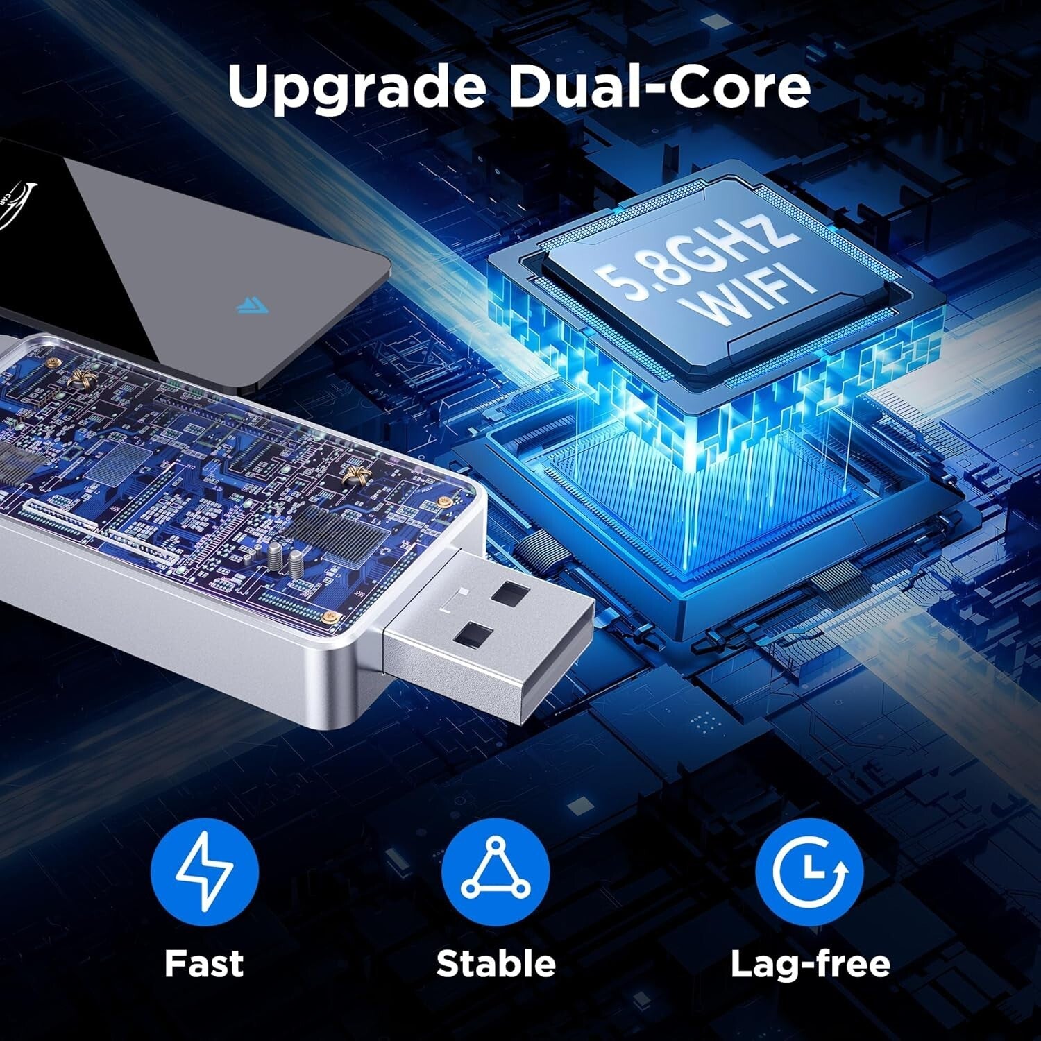 Sleek Wireless Android Auto Adapter for Enhanced Audio Experience - Plug & Play