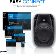 Load image into Gallery viewer, Compact Gemini Portable PA Speaker System with Bluetooth &amp; Stands Included