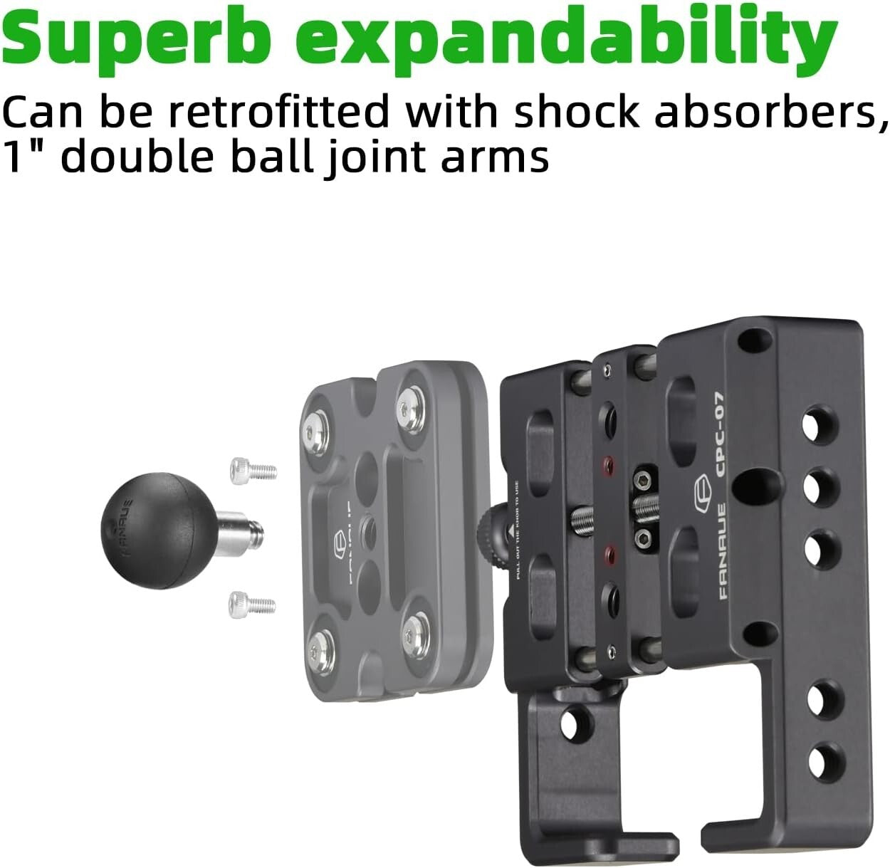 1'' Ball Aluminum Phone Holder for Motorcycles & Bikes - Universally Compatible