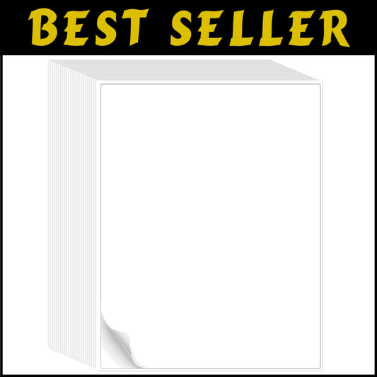 Multipurpose Printable White Sticker Labels - 500 Sheets 8.5x11 Flexible Use