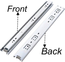 Load image into Gallery viewer, Effortless 22-Inch Full Extension Drawer Slides - 5 Pairs with Steel Finish