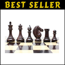 Load image into Gallery viewer, Deluxe Rosewood &amp; Boxwood Chess Pieces - 4" King with Velvet Pouch Included