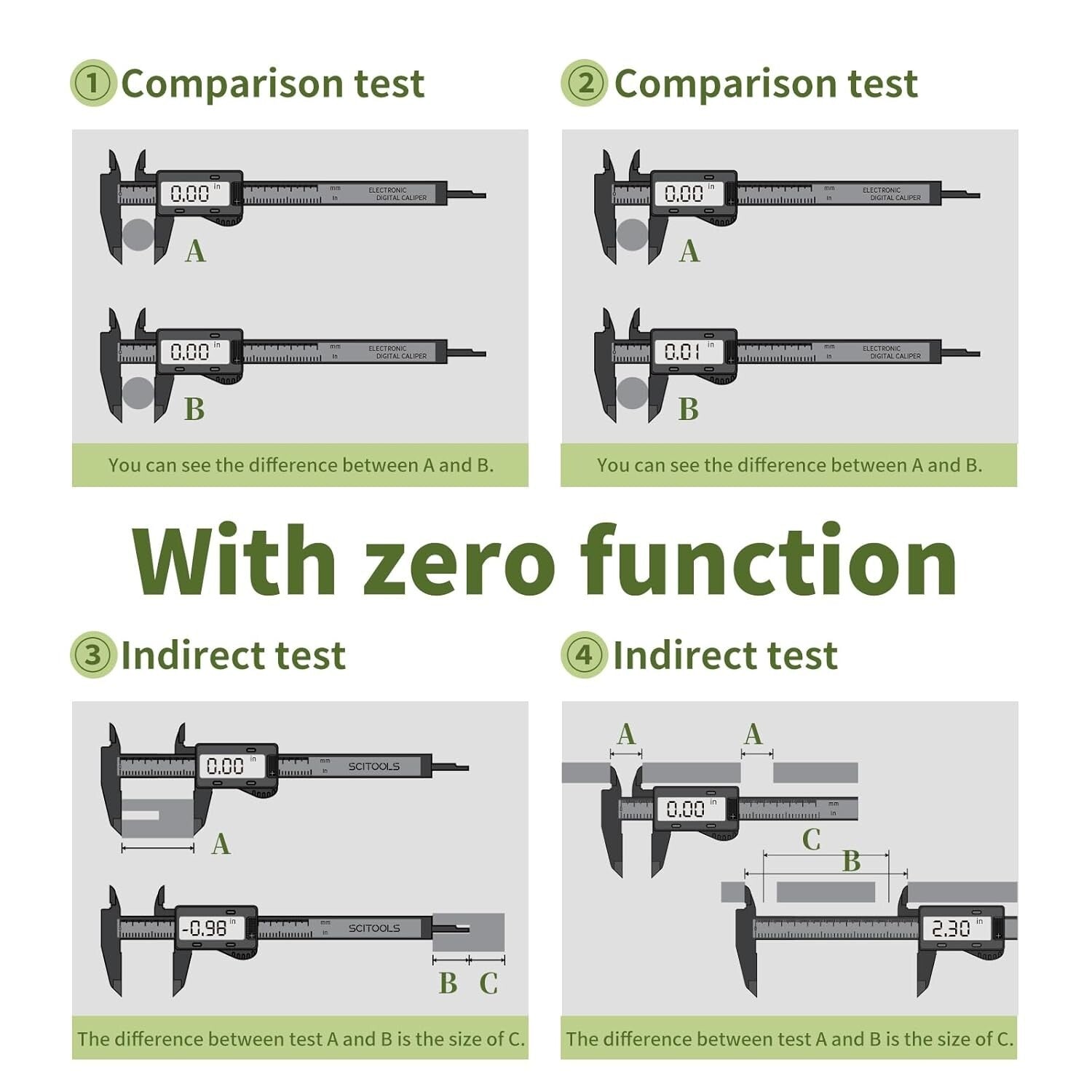 Stainless Steel Digital Caliper with Auto-Off Feature - 0-12" Measurement Range