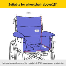 Load image into Gallery viewer, Non-Slip Wheelchair Cushion &amp; Armrests, Ideal for Seniors' Comfort - Blue