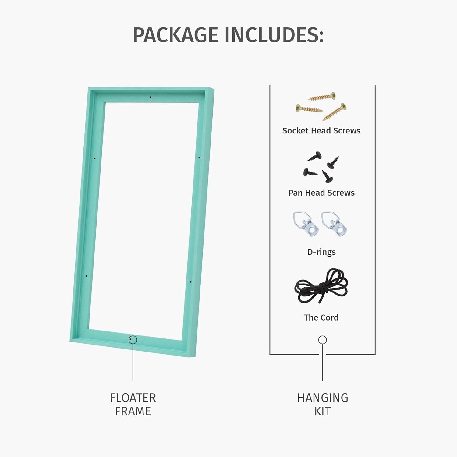 Minimalist 11x14 Floater Frame in White – Showcase Your Artwork with Style