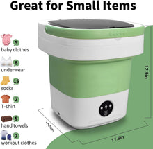 Load image into Gallery viewer, Foldable 3 Mode Mini Washer with Spin Basket – Perfect for Travel &amp; Apartments